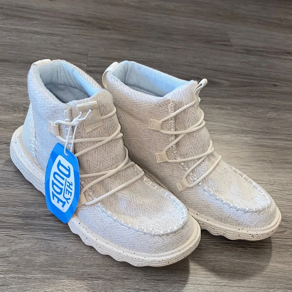 Hey Dude Reyes Heathered Ivory Shoes - Picture 1 of 6
